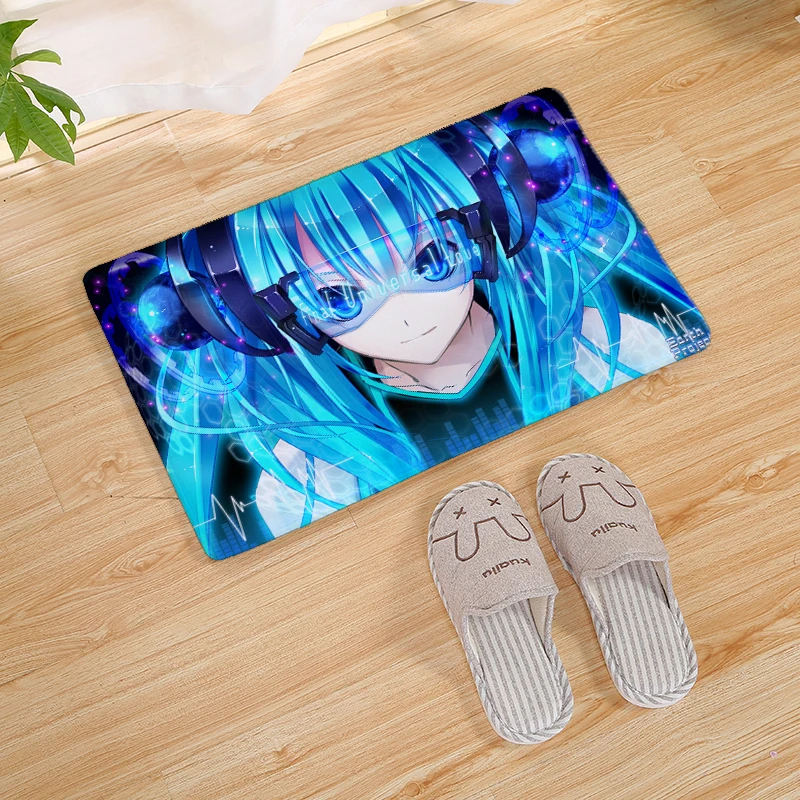 3 Hatsune Miku Коврик для двери с принтом, коврик для кухни, коврик для двери, коврик для ванной комнаты, нескользящий напольный коврик - Цвет: 3