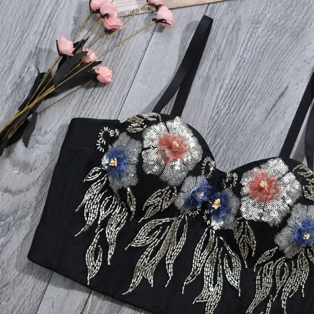 A001 Western Style Hot Girl Vest Lace Wrap Chest Wear Tight-fitting Fish Bone Women Corset Underbust Bustier Tank Top