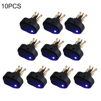 

New 10pcs/set 12V 30A LED OFF/ON Switches Car Boat 3 Pins Rocker Switch Automotive Accessories