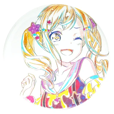 Bang Dream! Аниме Afterglow Roselia HHW Misaki Kanon Kokoro Lisa Ako Sayo Hina Yukina Moca Aya игровая металлическая икона - Color: 05 Arisa Ichigaya