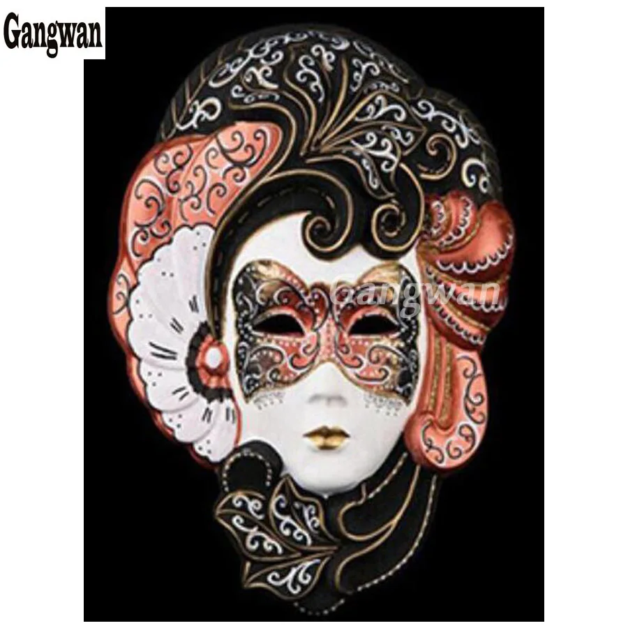 

Full circular 5D DIY Diamond Painting woman mask Diamond Embroidery square stone Cross Stitch mosaic Carnival decoration home