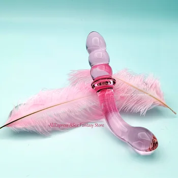Glass Dildo Crystal Vagina Anal Plug G-Spot Clitoral Stimulator Anus Dilator Anal Dildo Adult Women Les Gay Sex Toys Men Dick 2
