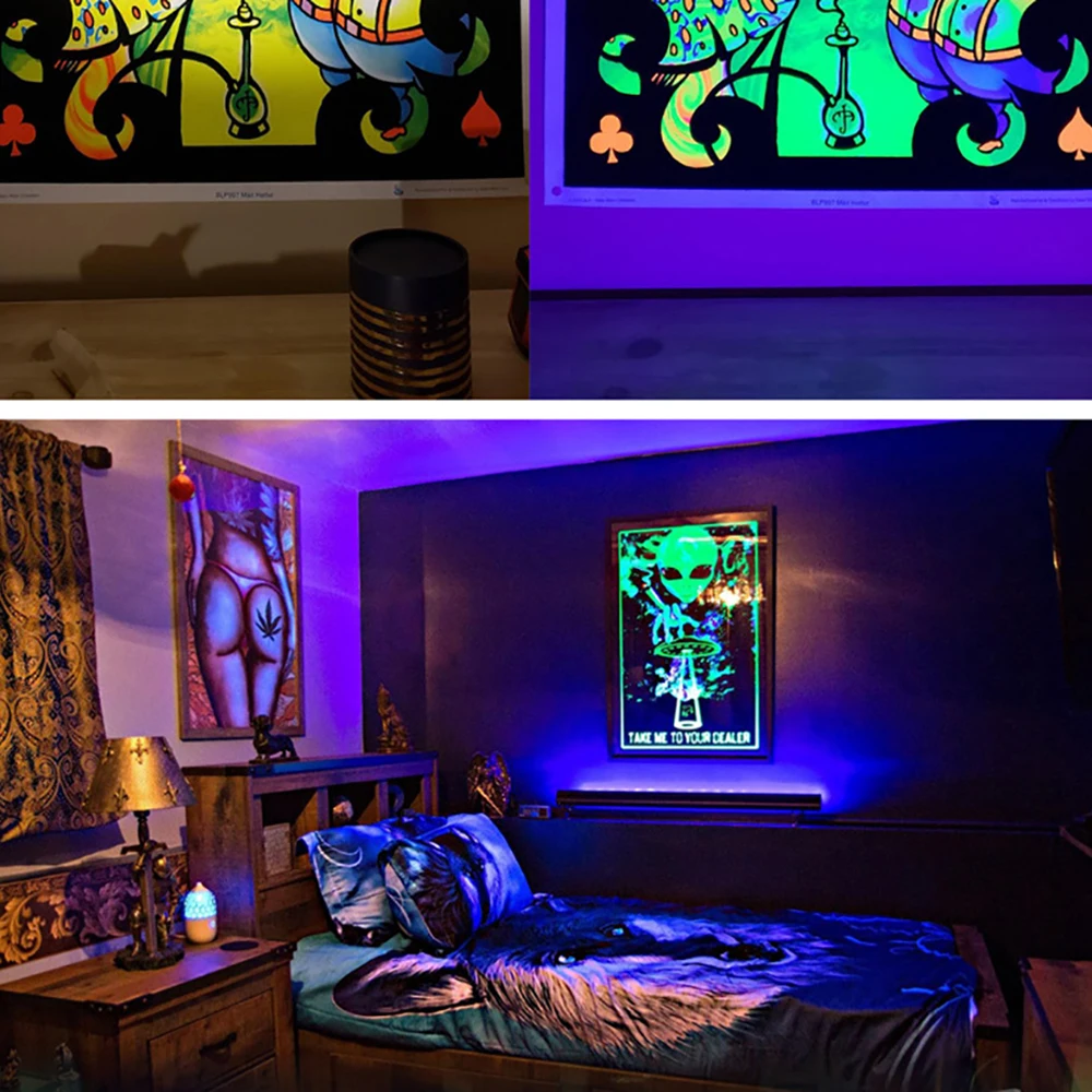 Purple LED Par UV Disco DJ Light Laser Stage Light LED Bar for Party Club Halloween Christmas Wall Washer Lamp