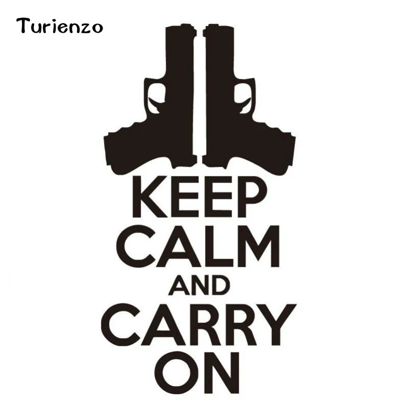 Turienzo 22x12 см сохраняйте спокойствие и переносите наклейку сокрытие Pro футболка с