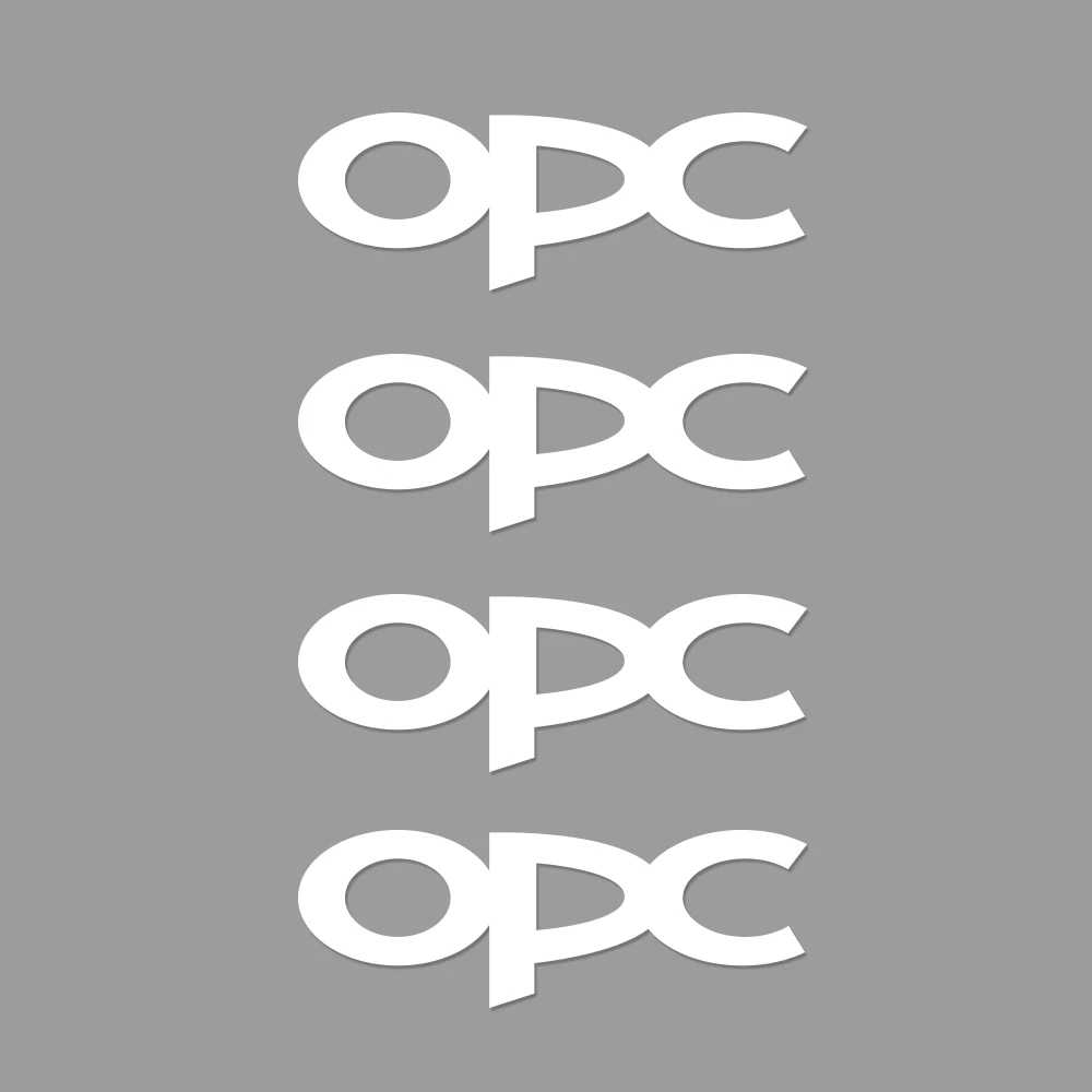 For OPC 4 шт. авто стеклоочиститель Декор наклейки автомобильные виниловые наклейки в виде Фотообоев c переводными картинками для Opel OPC Astra J H G K Insignia Corsa D B E Mokka Vectra B аксессуары - Название цвета: For OPC