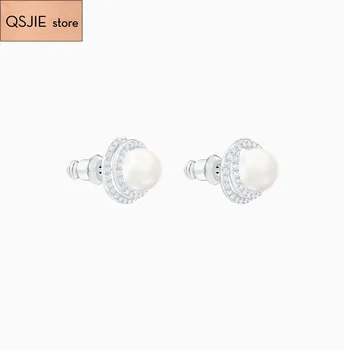 

QSJIE High quality SWA romantic beautiful fashion small fresh bright Earrings