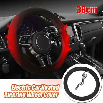 

Electric Heated Steering Wheel Cover 12V DC Hand Warmer Heating Auto Car Lighter Plug Heated Heating Electric Winter