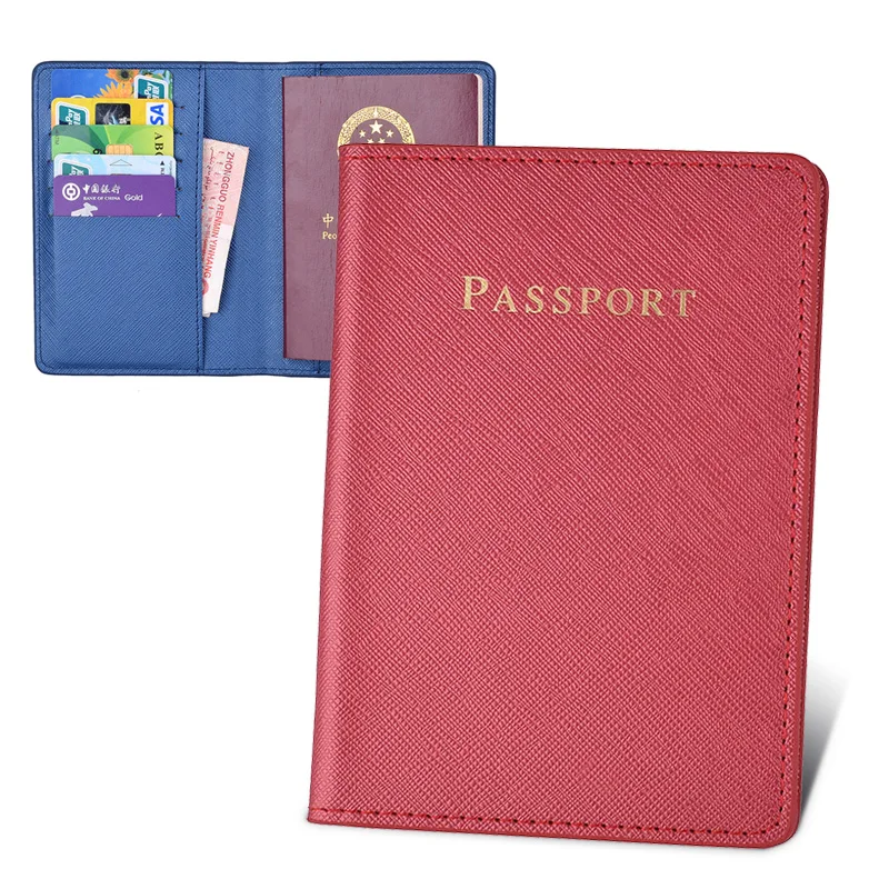 

Women Men PU Leather 5 Slot Credit ID Card Holder Cover Travel Wallet Passport Protector Covers Organizer Case 637