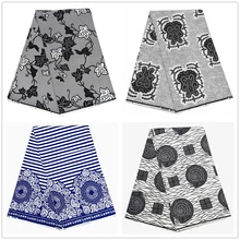 Nigeria Ankara printed veritable real dutch wax high quality African wax print fabric 6 yard for women dress V