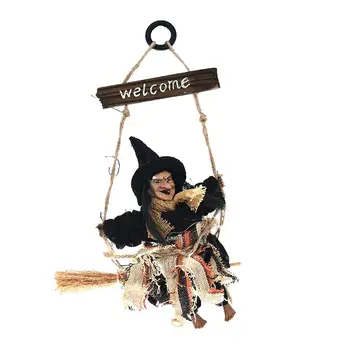 

Halloween Decoration Witch Broom Pendant Vintage Witch Broom Hanger Ghost Festival Bar Haunted Props Halloween Ornaments