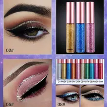 Горячие блестящие водонепроницаемые карандаши для глаз профессиональные мерцающие пигментные серебристые золотые Новые блестящие жидкие подводки для глаз