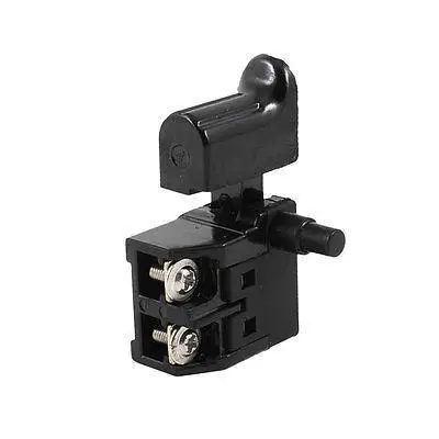 

Electric Power Tool Part Lock on Trigger Switch SPST Black AC 250V/6A 125V/12A