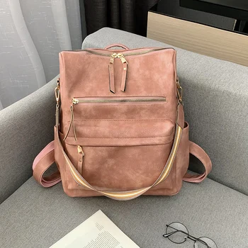 

Soft leather ins for women 2019 new retro British fashion versatile web celebrity travel Korean