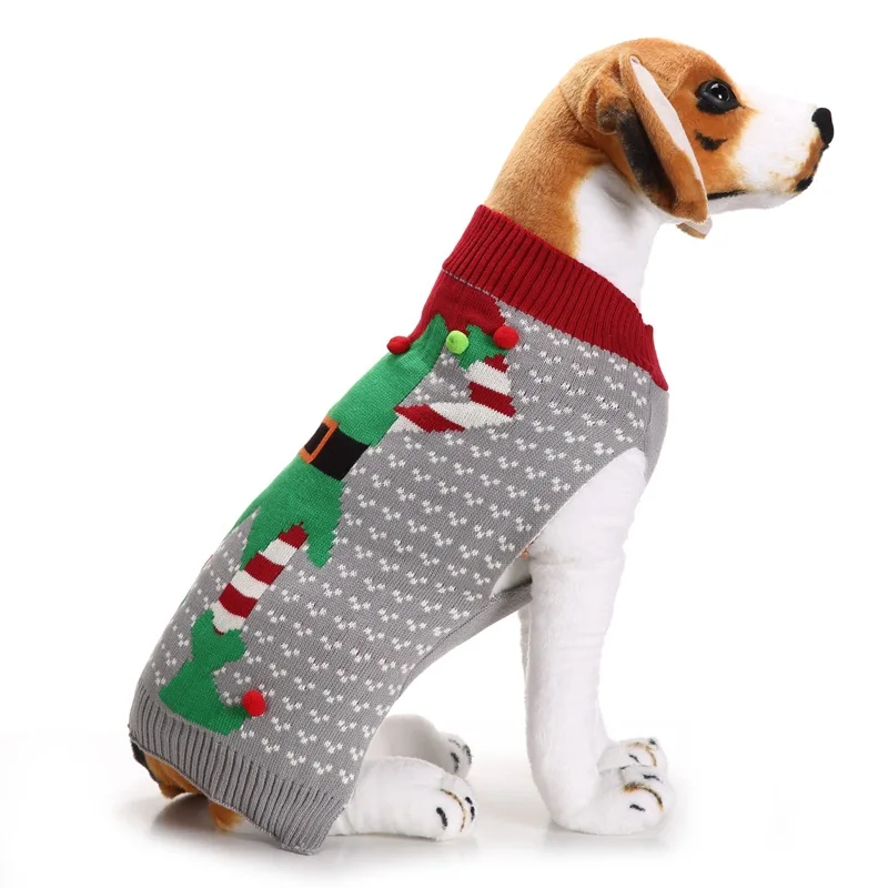Рождественская одежда для домашних животных, одежда для маленьких и больших собак, Рождественский свитер для щенков и больших собак, свитер для французского бульдога, Йоркских собак, одежда для домашних животных, пуловер