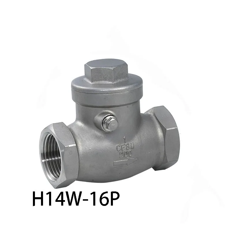 

BSPT 1/2" DN15 PN16 Threaded Swing Check Valve 200PSI Stainless Steel SS304 Female Check Valve