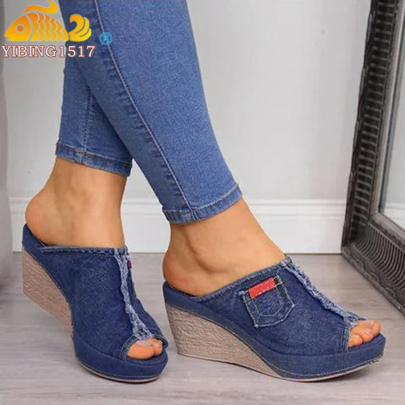 

New Arrival 2020 Women's Sandals Women Summer Fashion Leisure Fish Mouth Sandals Thick Bottom Slippers Wedges Shoes Women