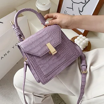 

Crocodile Pattern PU Leather Crossbody Bags for Women New Small Female Shoulder Handbags Casual Summer Ladies' Travel Tote Bags