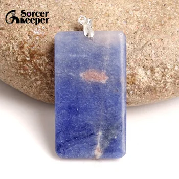 

Women & Men Fashion Jewelry Pendants Necklaces With Chain Wholesale Blue Sodalite Beads Quartz Stone Colares Femininos BC315