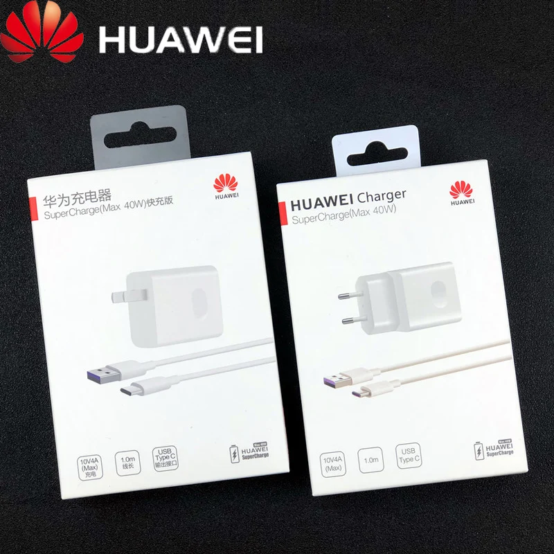 Оригинальное быстрое зарядное устройство для Huawei P30 Pro ЕС 40 Вт адаптер