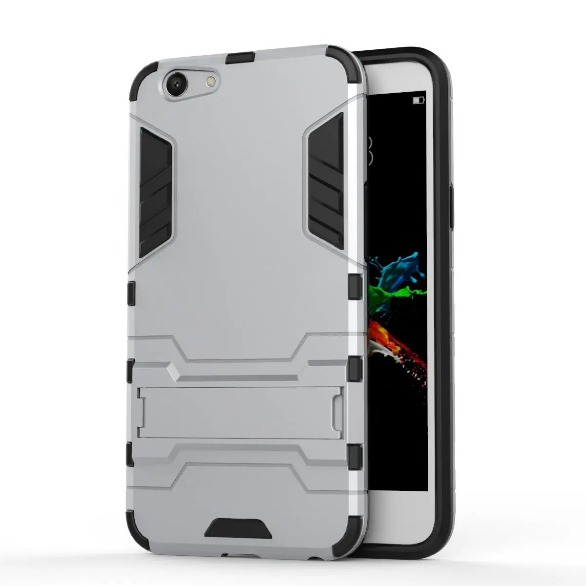 Peaktop СПС крышка OPPO F1s чехол силиконовый и пластиковый Стенд противоударный чехол для телефона OPPO F1s чехол для Coque OPPO A59 чехол