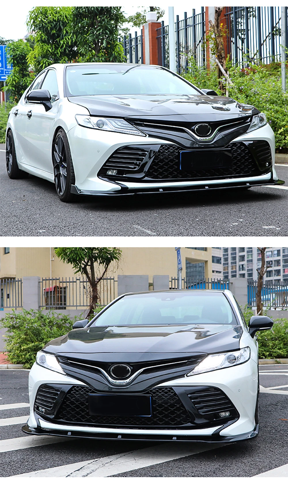 Подходит для Toyota Camry передний черный бампер ABS пластик протектор Передняя решетка крышка автомобиля Стайлинг 1 шт