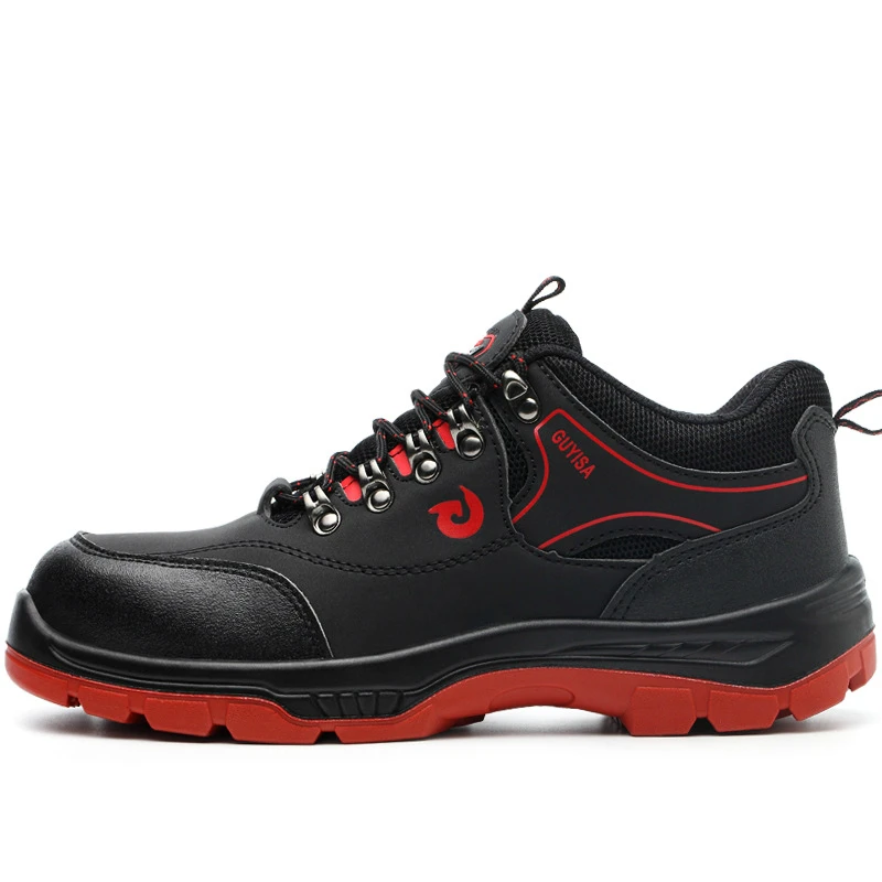 

soft leather safety shoes men large size steel toe covers work shoe platform worker security boots zapatos de seguridad protect