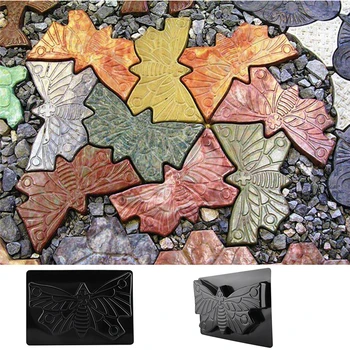 

Butterfly Shape Plastic Path Mold Manually Concrete Cement Stepping Stone Mould Road Making Tool Paving Molds for Garden Decor