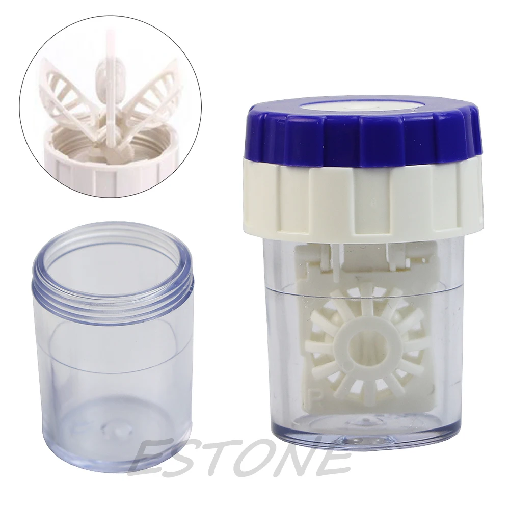 

Plastic Manually Cleaning Lenses Case Contact Lens Cleaner Washer New