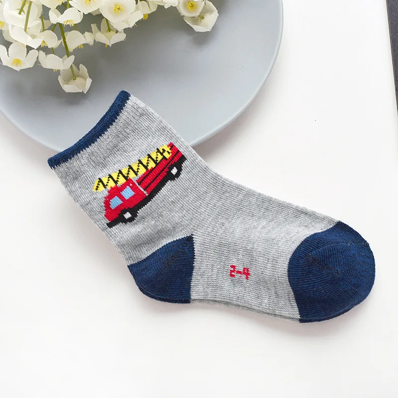 Spring And Autumn Combed Cotton CHILDREN'S Socks 1-3-5-7-9-Year-Old Big Boy Car Men And Women Child Baby Kids Cotton Socks