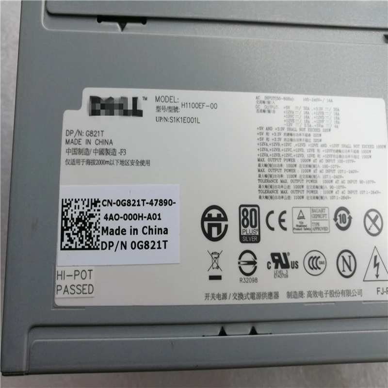 Блок питания для Dell Precision T7400 T7500 1100W блок питания H1100EF-00 N1100EF-00 G821T NPS-1100BB A