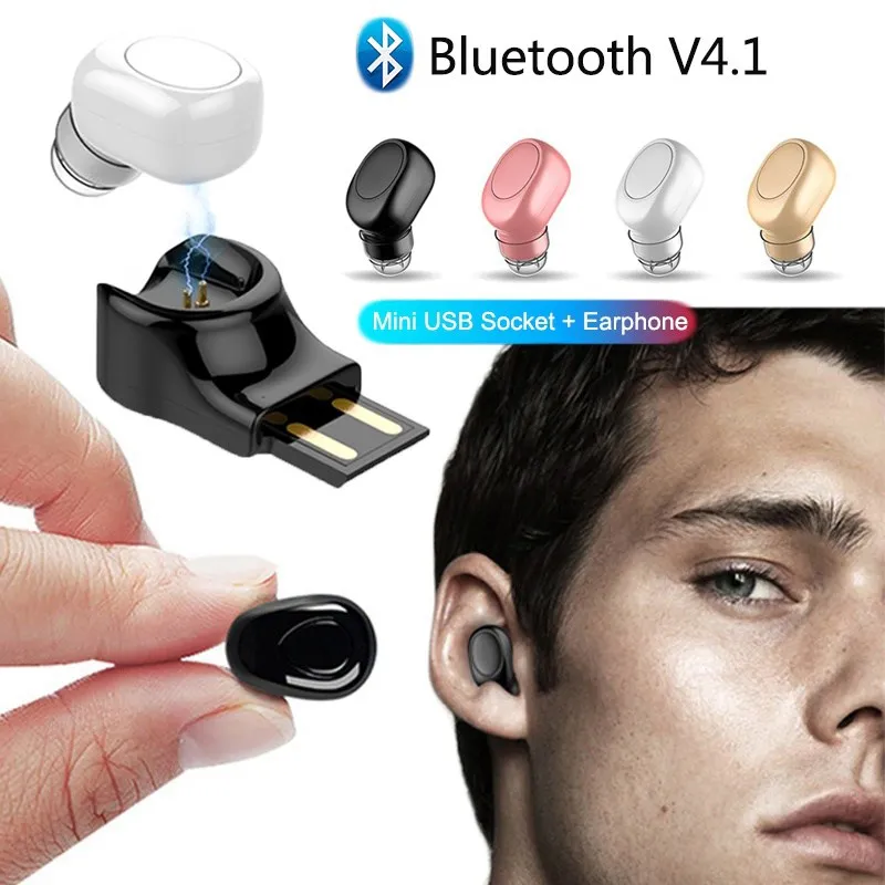 VTIN X11 Mini Bluetooth 4,1 Беспроводная невидимая гарнитура стерео наушники-вкладыши для автомобиля микрофон спортивные наушники с магнитное зарядное устройство usb
