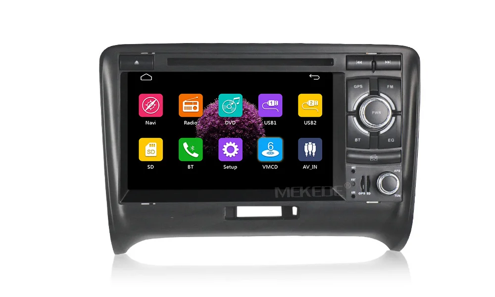 MEKEDE емкостный экран 2 Din 7 дюймов Автомобильный dvd-плеер для Audi TT MK2 8J 2006 2007 2008 2009 2010 2011 2012, gps, радио, BT