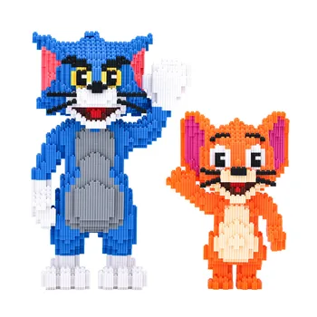 

Classic Cartoon Anime Diamond Building Blocks Cat Mouse Tom Model Jerry Mini Micro Bricks Toys For Gift