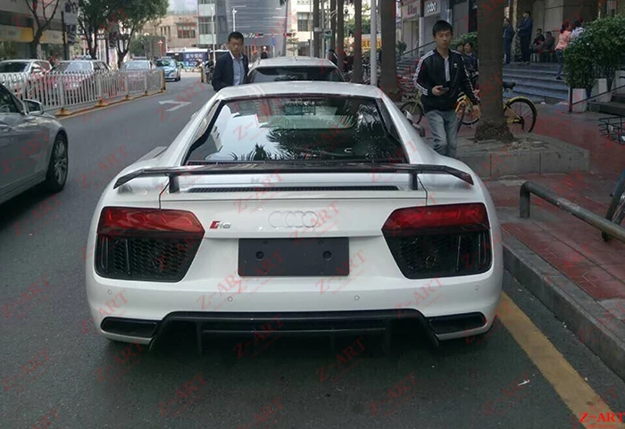 Z-ART углеродное волокно задний спойлер для Audi R8 2007- углеродное волокно заднее крыло для Audi R8 V8 V10