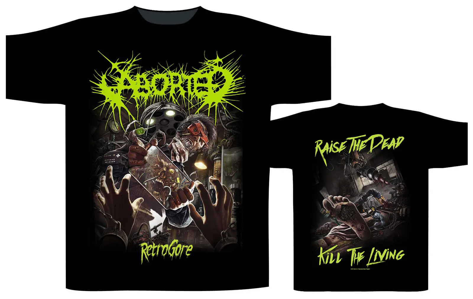 Aborted Retrogore T-SHIRT - NUOVO E ORIGINALE Classic Tops Tee Shirts |