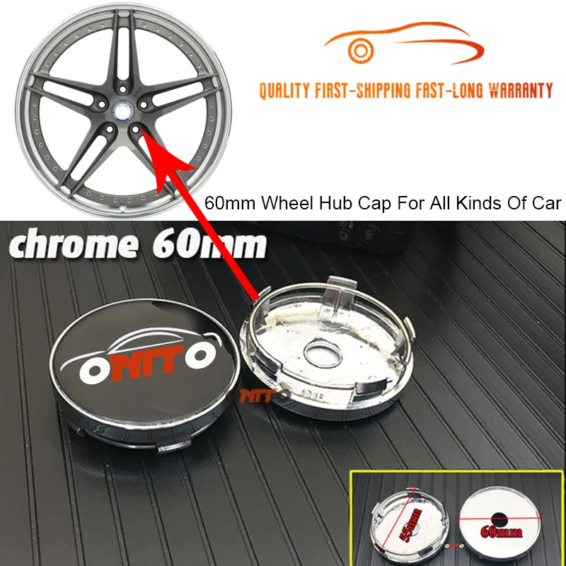 

60mm 6cm 2.36INCH Car Emblem Badge Cover Car Wheel Center Cap PVC/ABS Wheel Hub Cap Covers For all car