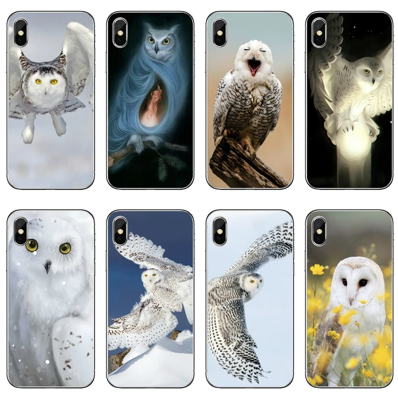 snowy Owl animal Cute bird Soft Transparent Phone Case For Samsung Galaxy J7 J5 Prime pro J3 A7 A5 A3 2018 2017 2016 2015 | Мобильные