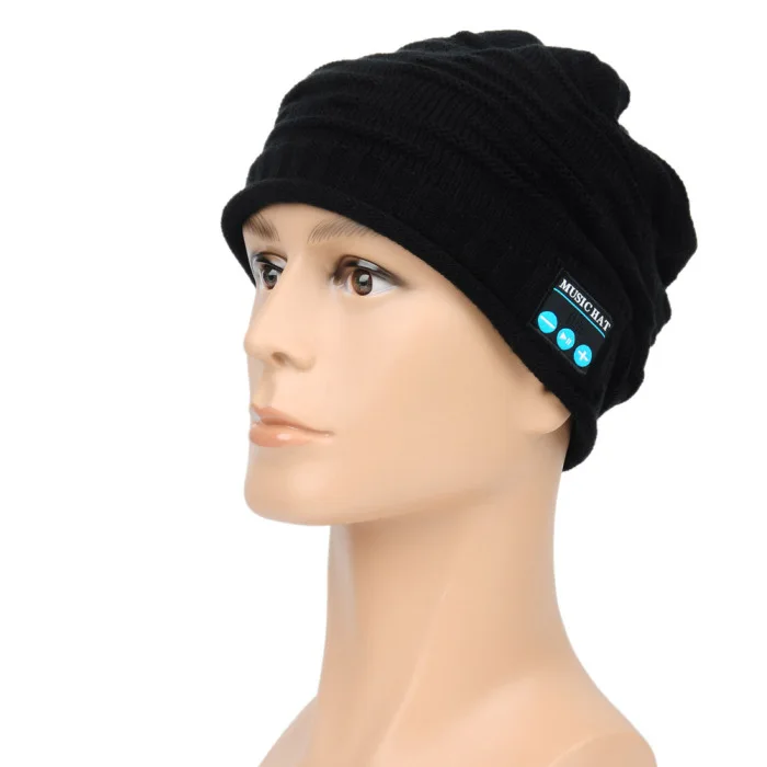Bluetooth Music Knit Beanie Hat Running Caps Unisex Wireless Smart Warm Cap Headset Speaker with Mic