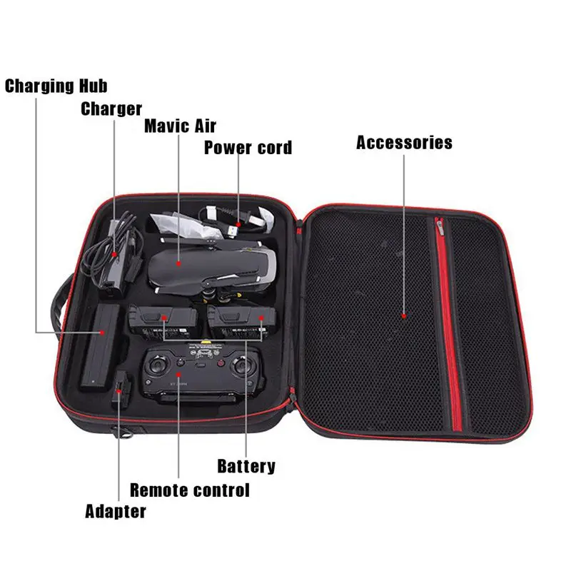 Водонепроницаемый чемодан сумка для DJI Mavic Air Quadcopter аксессуары Drone портативный противоударный плечо ручные сумки «eva»