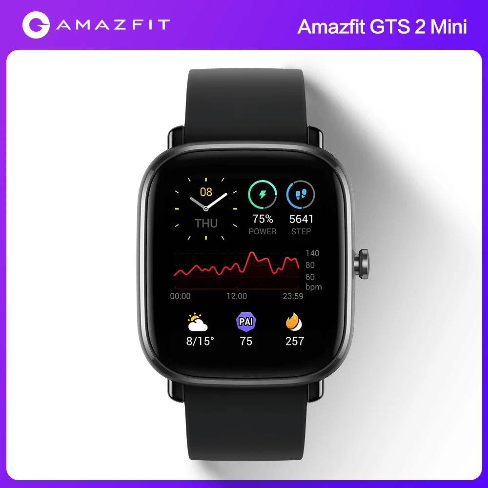 Amazfit Gts 2 Mini Smart Watch In Stock Gps In-build Global Version 5atm  Waterproof 14 Day Battery For Android Ios Phone - Smart Watches - AliExpress