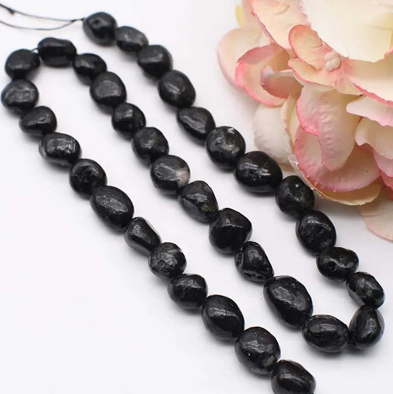 

2strands/lot 9-11mm Natural smooth Obsidian irregular Stone Beads For DIY necklace bracelet jewelry making 15 "free delivery