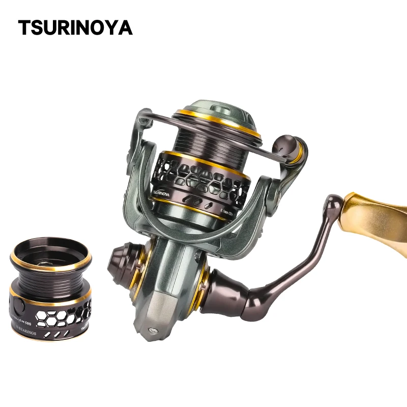 Катушка рыболовная TSURINOYA Jaguar катушка для спиннинга 500 5 2: 1 10BB с запасной катушкой