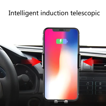 

Qi Wireless Car Charger Intelligent Infrared Sensor Fast Wirless Charging Car Phone Holder For iPhone Xs Max XR X Samsung