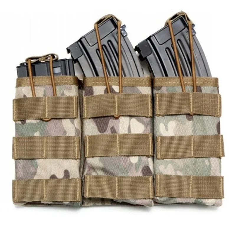 

Outdoor Camouflage Tactical M4 Water Cartridge Quick Pull Charger Triple Wallet Accessories MOLLE Vest JPC Loading