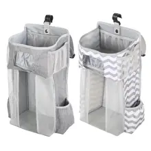 Organizador de armazenamento do bebê berço pendurado saco de armazenamento caddy organizador para o bebê essentials conjunto de cama saco de armazenamento de fraldas