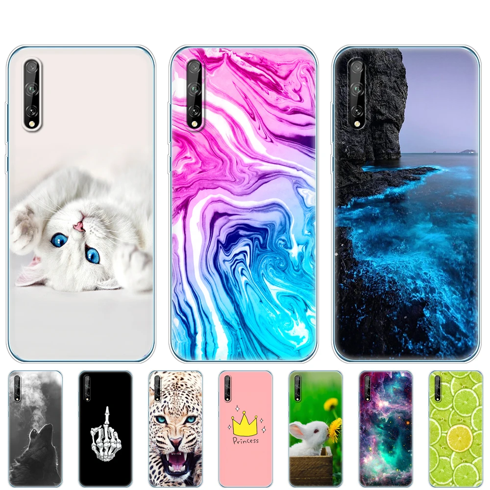 Чехол для Huawei Y8P Чехлы 6 3 "Мягкий силиконовый чехол телефона из ТПУ с принтом"