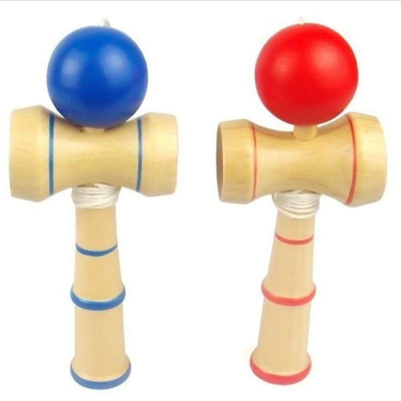 Цвет случайный ребенок Kendama координация мяч традиционные японские деревянные игрового мастерства развивающая игрушка