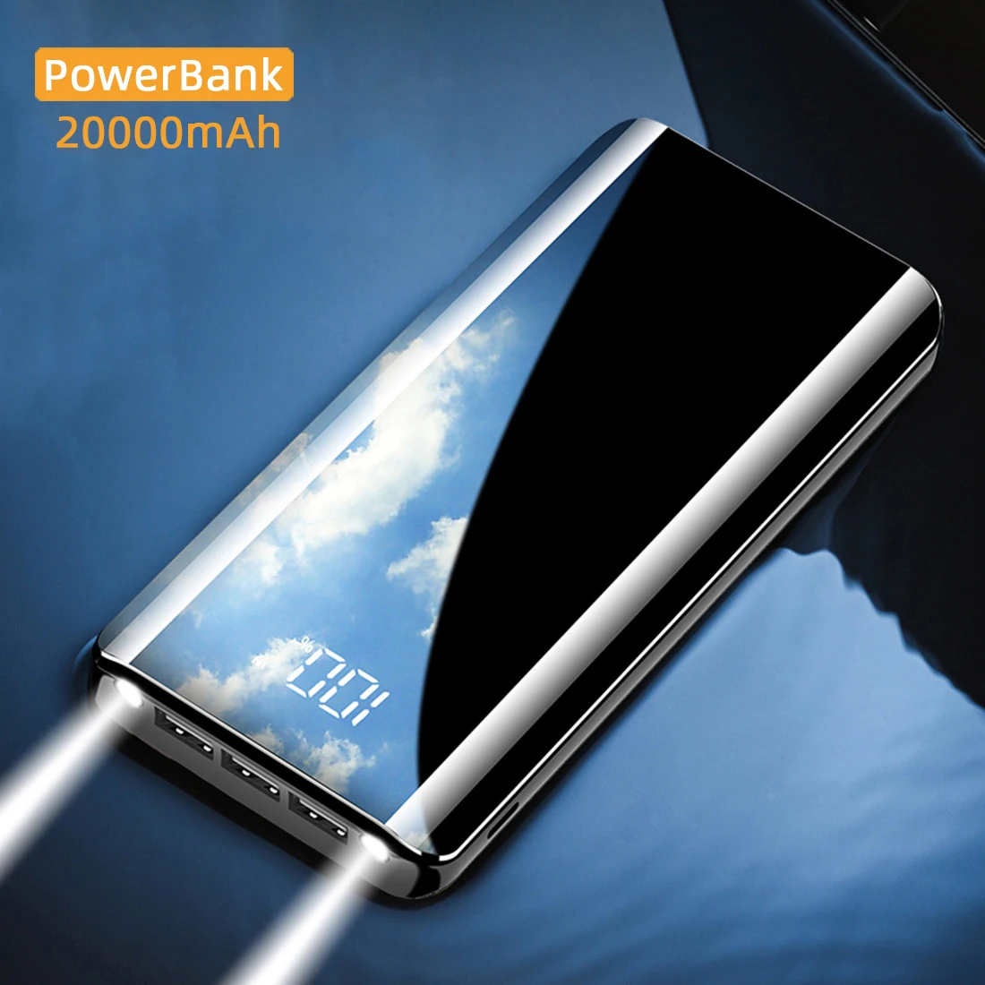 

Powerbank 20000mAh for Xiaomi Iphone Charging Power Supply Portable Extemal Battery Charger for Mobile Phone Power Bank