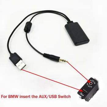 

100% Brand New High Quality Universal Car Wireless Bluetooth5.0 Receiver 3.5MM Aux USB Audio Adapter For BMW Durable Practical