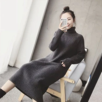 

Pregnant women dress maternity dress autumn and winter dress sweater long skirt stretch knit skirt autumn and winter shirt